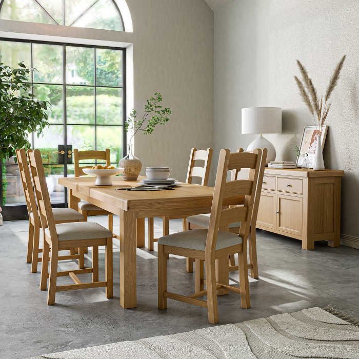 Wellington Oak dining room furniture